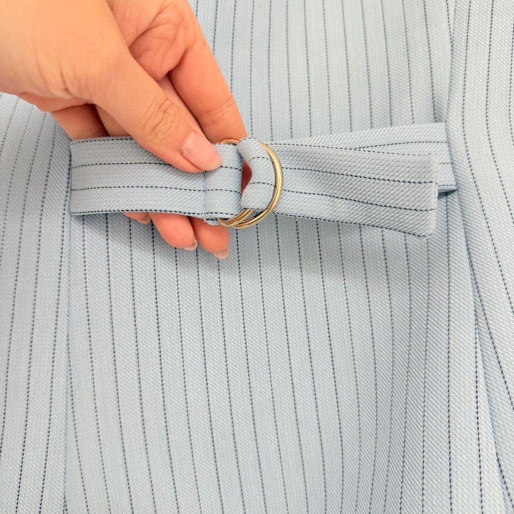 Abercrombie & Fitch Blue Striped Vest Shirt, Size S - Picture 6 of 6